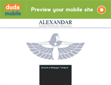 Tablet Screenshot of alexandarmassageschool.com